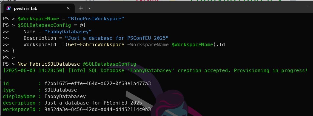 SQL Database Created