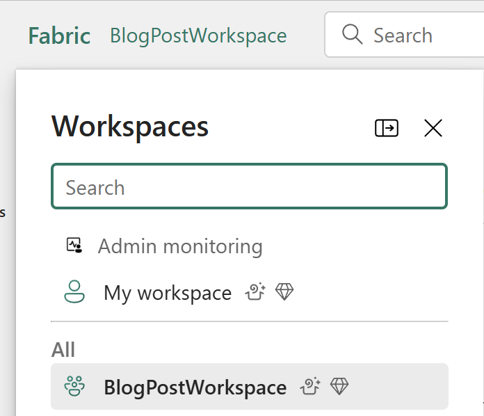 FabricWorkspace